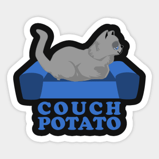 Lazy Cat - the ultimate couch potato Sticker